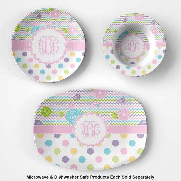 Girly Girl Microwave & Dishwasher Safe CP Plastic Dishware - Group