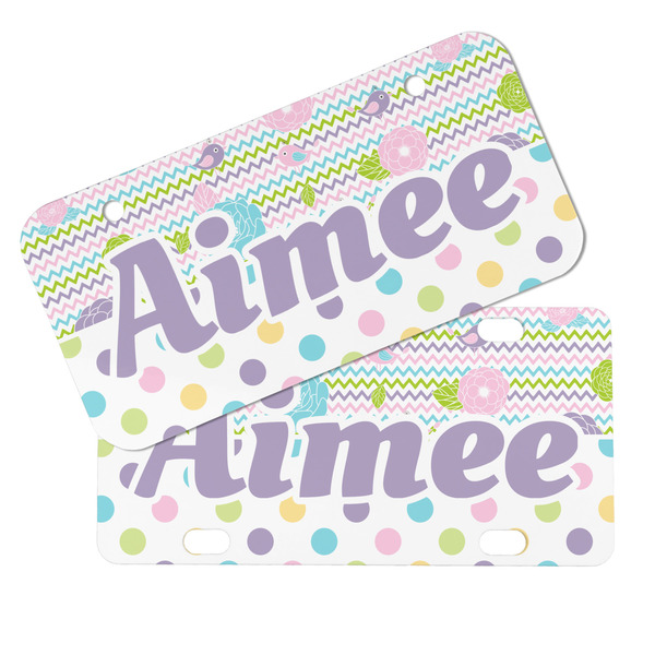 Girly Girl Mini License Plates - MAIN (4 and 2 Holes)