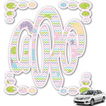 Girly Girl Monogram Car Decal (Personalized)