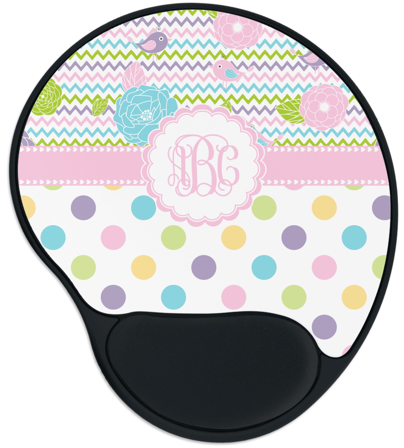 Girly Girl Mouse Pad with Wrist Support YouCustomizeIt