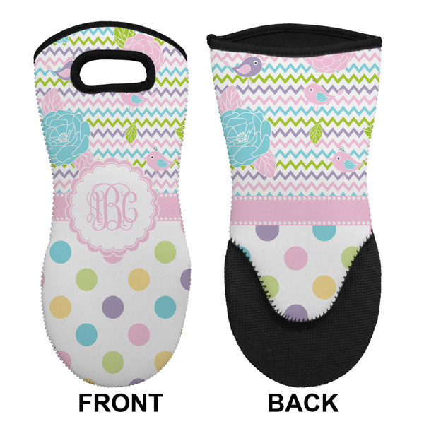 Girly Girl Neoprene Oven Mitt (Front & Back)