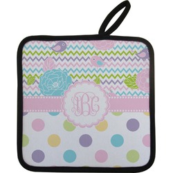 Girly Girl Pot Holder w/ Monogram