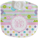 Girly Girl Velour Baby Bib w/ Monogram