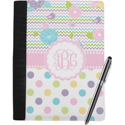 Girly Girl Notebook Padfolio - Large w/ Monogram