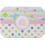 Girly Girl Dining Table Mat - Octagon (Single-Sided) w/ Monogram