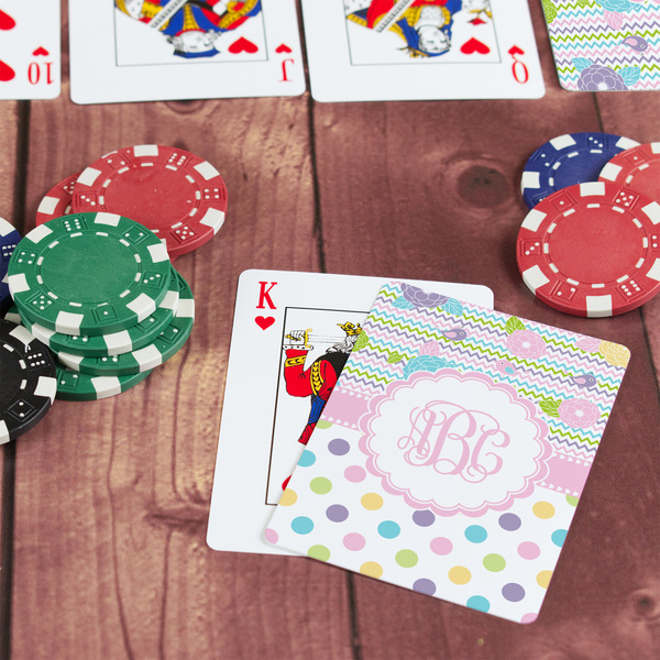 Girly Girl On Table with Poker Chips