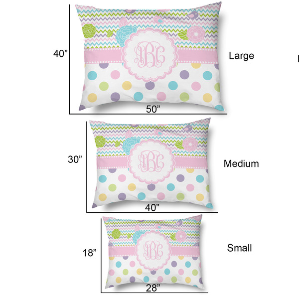 Girly Girl Outdoor Dog Beds - SIZE CHART