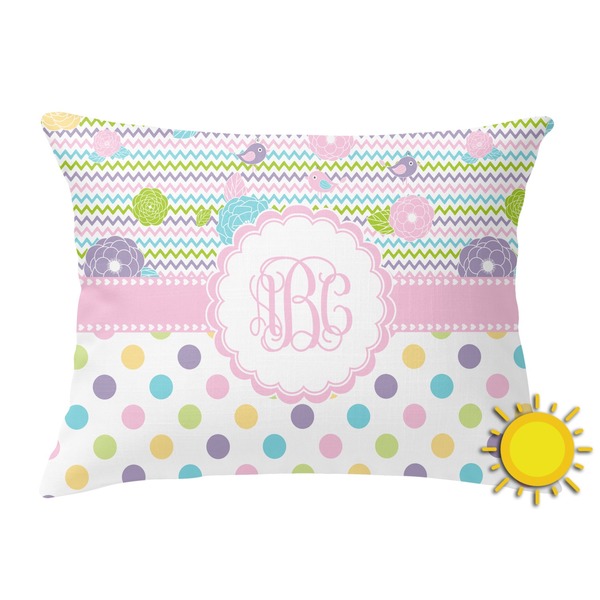 Custom Girly Girl Outdoor Throw Pillow (Rectangular) (Personalized)