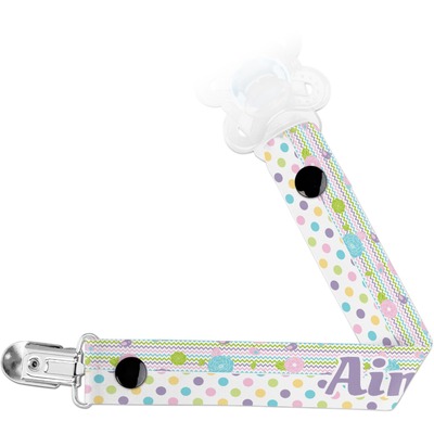 Girly Girl Pacifier Clip (Personalized)
