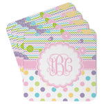 Girly Girl Paper Coasters w/ Monograms