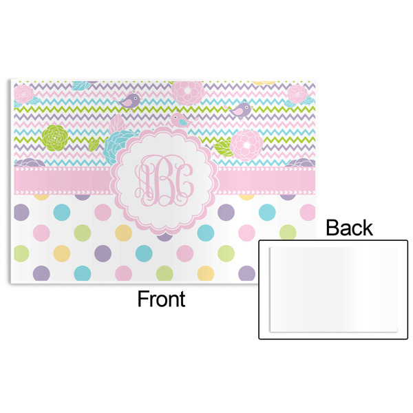 Girly Girl Disposable Paper Placemat - Front & Back