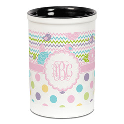 Girly Girl Ceramic Pencil Holders - Black