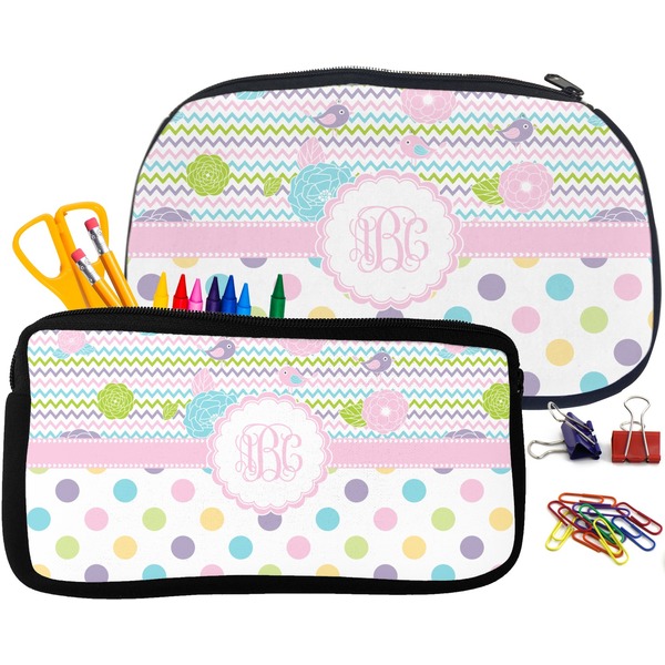 Girly Girl Pencil / School Supplies Bags Small and Medium