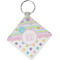 Girly Girl Diamond Plastic Keychain w/ Monogram