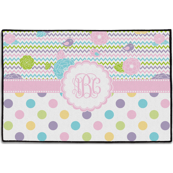 Girly Girl Personalized Door Mat - 36x24 (APPROVAL)