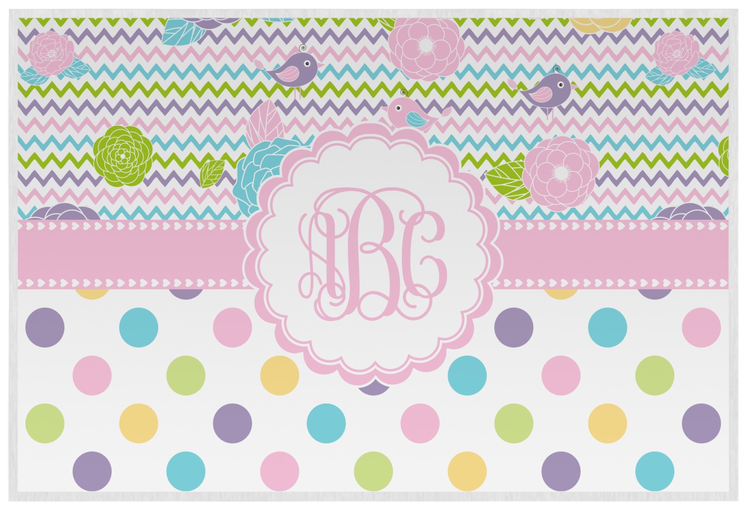 Girly Girl Placemat (Laminated) (Personalized) YouCustomizeIt