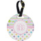 Girly Girl Personalized Round Luggage Tag