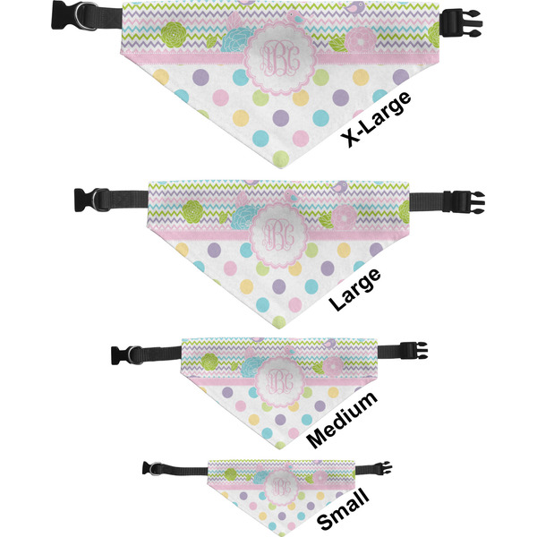 Girly Girl Pet Bandana Sizes