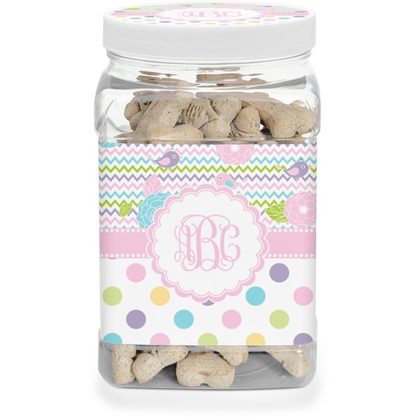 Custom Girly Girl Dog Treat Jar (Personalized)
