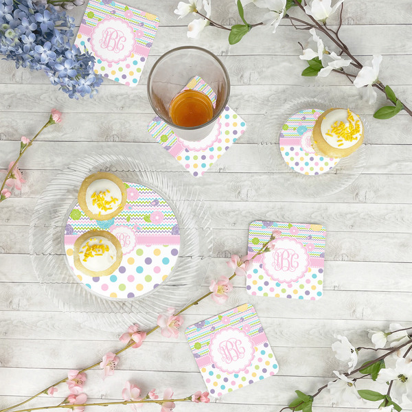 Girly Girl Plastic Party Dinner Plates - In Context