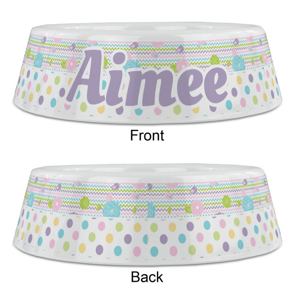 Girly Girl Plastic Pet Bowls - Large - APPROVAL