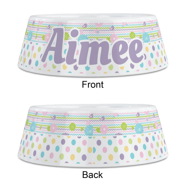 Girly Girl Plastic Pet Bowls - Medium - APPROVAL