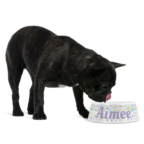 Girly Girl Plastic Pet Bowls - Medium - LIFESTYLE