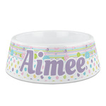 Girly Girl Plastic Dog Bowl (Personalized)