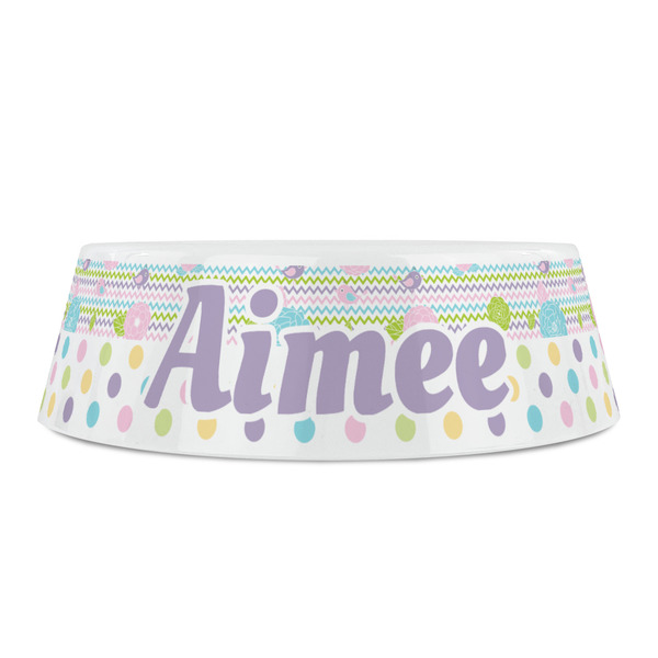 Girly Girl Plastic Pet Bowls - Small - FRONT