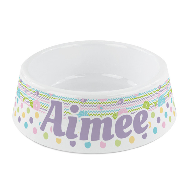 Custom Girly Girl Plastic Dog Bowl - Small (Personalized)