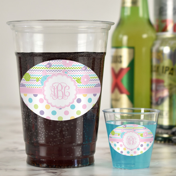 Girly Girl Plastic Shot Glasses - In Context