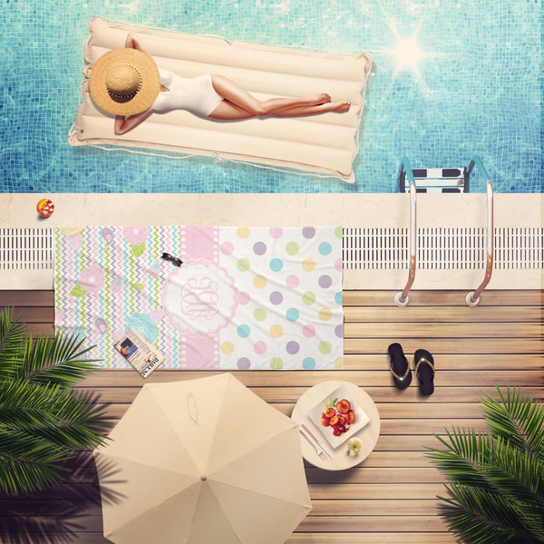 Girly Girl Pool Towel Lifestyle