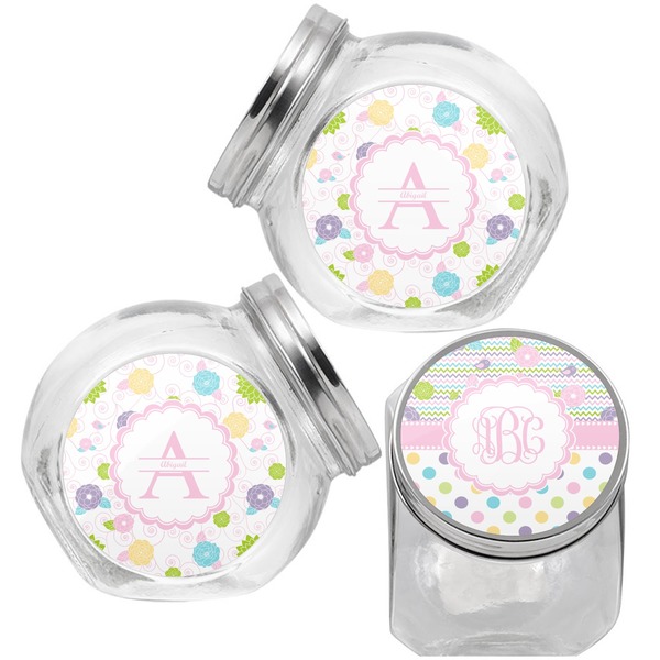 Girly Girl Puppy Treat Jar - Top Left Right