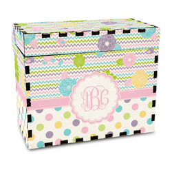 Girly Girl Wood Recipe Box - Full Color Print (Personalized)