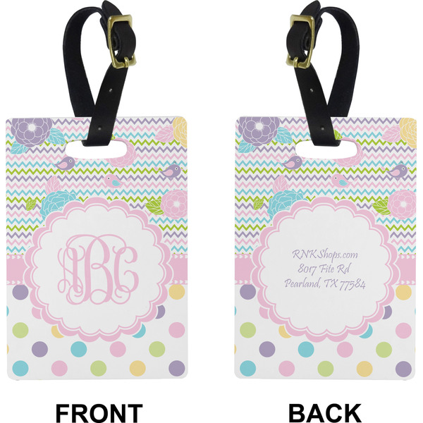 Girly Girl Rectangle Luggage Tag (Front + Back)