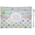 Girly Girl Rectangular Glass Appetizer / Dessert Plate - Single or Set (Personalized)