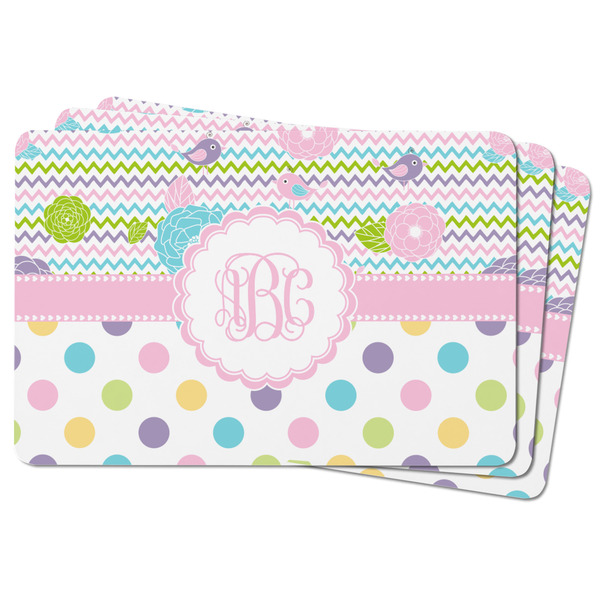 Girly Girl Rectangular Fridge Magnet - THREE