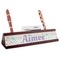 Girly Girl Red Mahogany Nameplate with Business Card Holder (Personalized)