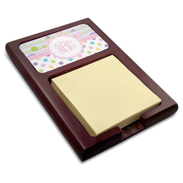 Custom Girly Girl Red Mahogany Sticky Note Holder (Personalized)