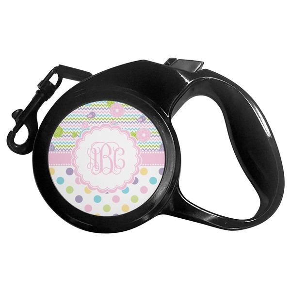 Custom Girly Girl Retractable Dog Leash - Small (Personalized)