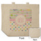 Girly Girl Reusable Cotton Grocery Bag - Front & Back View