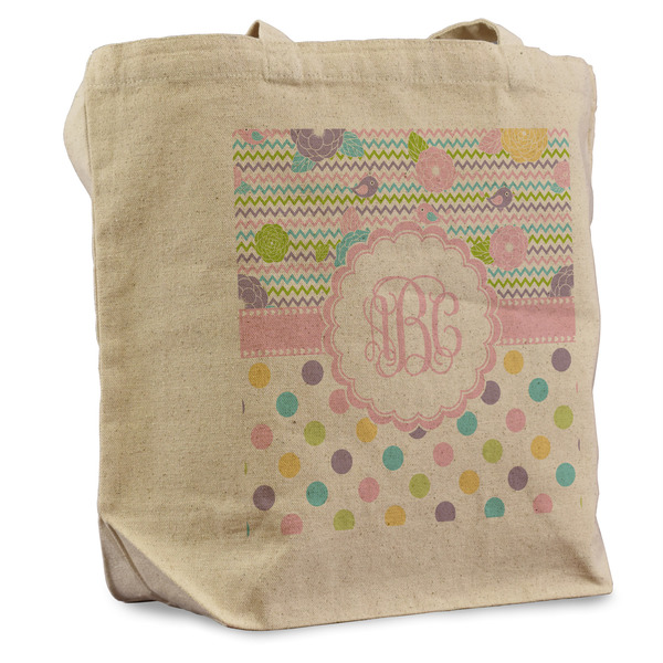 Custom Girly Girl Reusable Cotton Grocery Bag - Single (Personalized)
