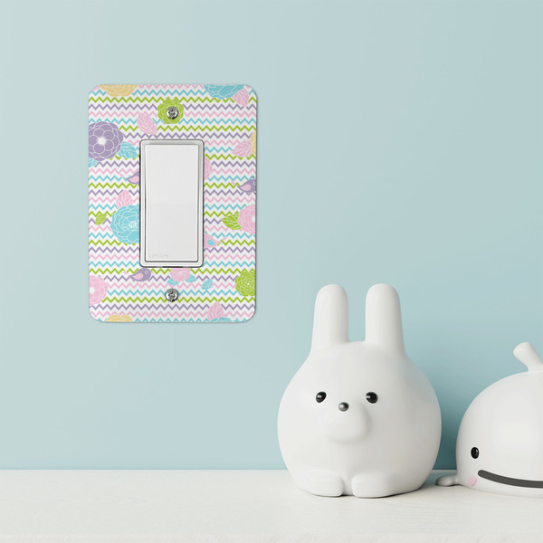 Girly Girl Rocker Light Switch Covers - Single - IN CONTEXT