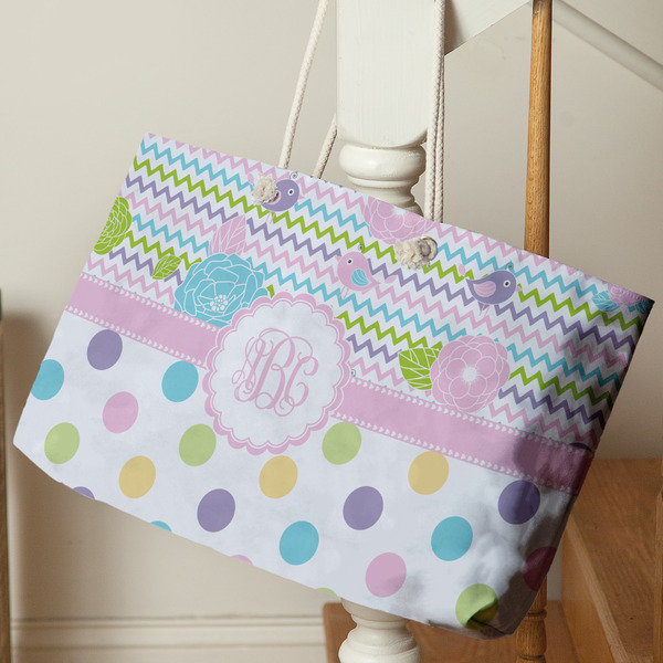 Girly Girl Large Rope Tote - Life Style