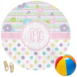 Girly Girl Round Beach Towel (Personalized)
