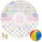 Girly Girl Round Beach Towel (Personalized)