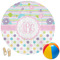 Girly Girl Round Beach Towel (Personalized)