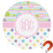 Girly Girl Round Car Magnet - 10" (Personalized)