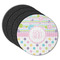 Girly Girl Round Rubber Backed Coasters - Set of 4 (Personalized)
