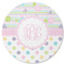 Girly Girl Round Rubber Backed Coaster (Personalized)